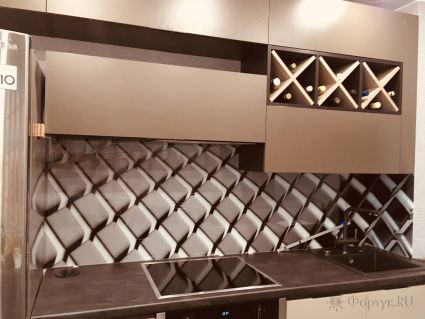 Стеновая панель фото: абстракция, заказ #КРУТ-1701, Серая кухня.