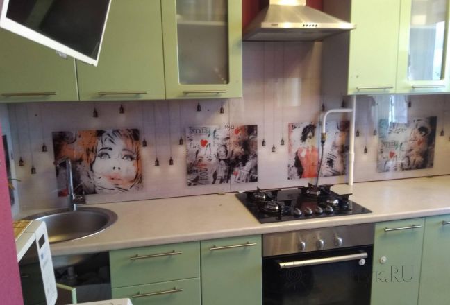 Скинали для кухни фото: картины на стене, заказ #ИНУТ-4733, Зеленая кухня. Изображение 186630