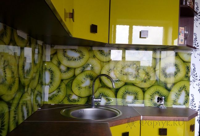 Скинали для кухни фото: киви, заказ #ГМУТ-403, Зеленая кухня. Изображение 194298