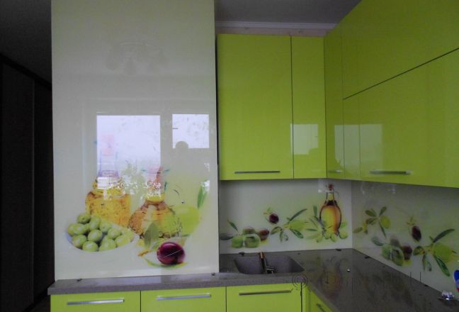 Скинали для кухни фото: коллаж оливы, заказ #УТ-654, Зеленая кухня. Изображение 112364