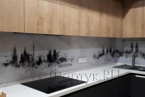 Стеновая панель фото: москва , заказ #ИНУТ-6250, Серая кухня.
