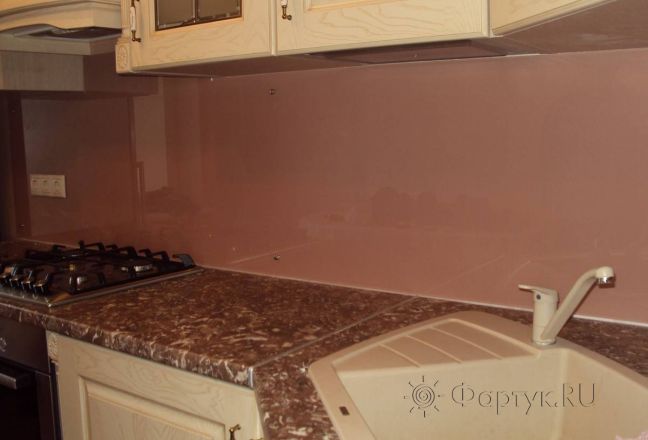 Фартук с фотопечатью фото: однотонная заливка цветом, заказ #НК-1203-1, Коричневая кухня.