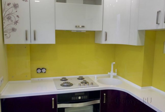 Фартук фото: однотонный цвет, заказ #ГМУТ-563, Фиолетовая кухня.