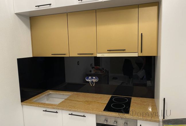 Фартук для кухни фото: однотонный цвет, заказ #КРУТ-2886, Белая кухня.