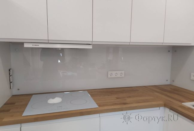 Фартук для кухни фото: однотонный цвет, заказ #ИНУТ-11125, Белая кухня.