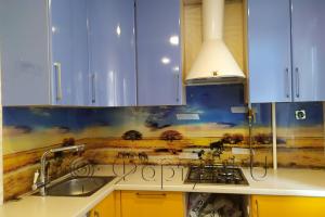 Скинали для кухни фото: сафари, заказ #ИНУТ-7590, Желтая кухня.