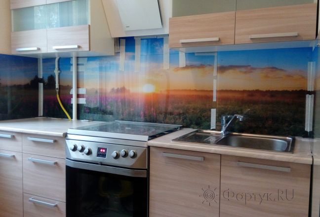 Фартук с фотопечатью фото: восход солнца, заказ #ИНУТ-133, Коричневая кухня. Изображение 184480