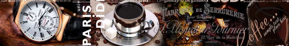 Скинали — Коллаж: чашечка ароматного кофе и часы