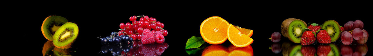 Скинали — Красивые красочные фрукты и ягоды на черном фоне 