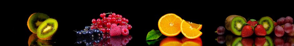 Скинали — Красивые красочные фрукты и ягоды на черном фоне 