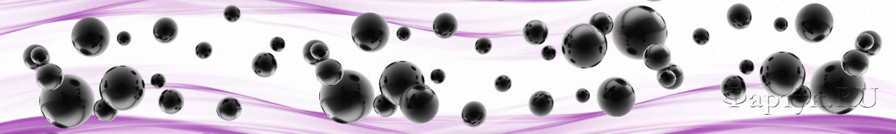 Скинали — Абстракция: черные глянцевые шары и волны 