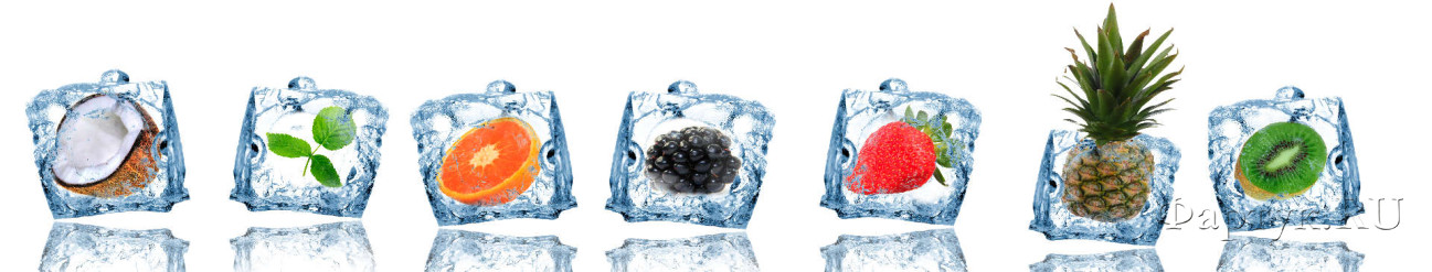 Скинали — Фрукты, ягоды в кубиках льда 