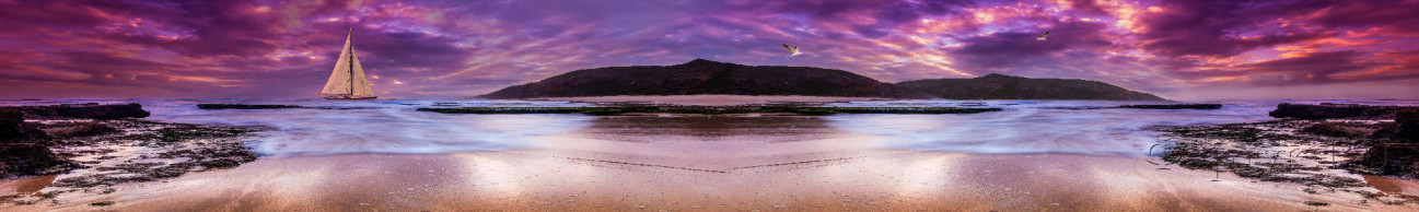 Скинали — Панорамный вид: закат на море 