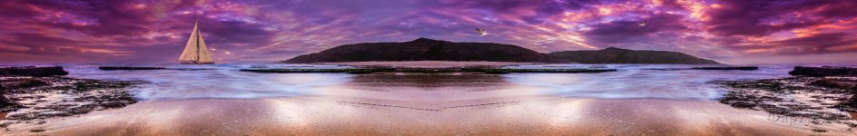 Скинали — Панорамный вид: закат на море 