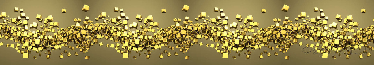 Скинали — Абстракция: золотые кубики 