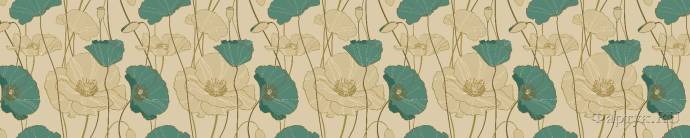 Скинали — Голубые цветы в стиле ретро