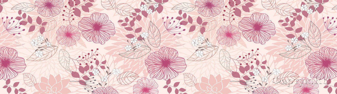 Скинали — Розовый цветочный узор