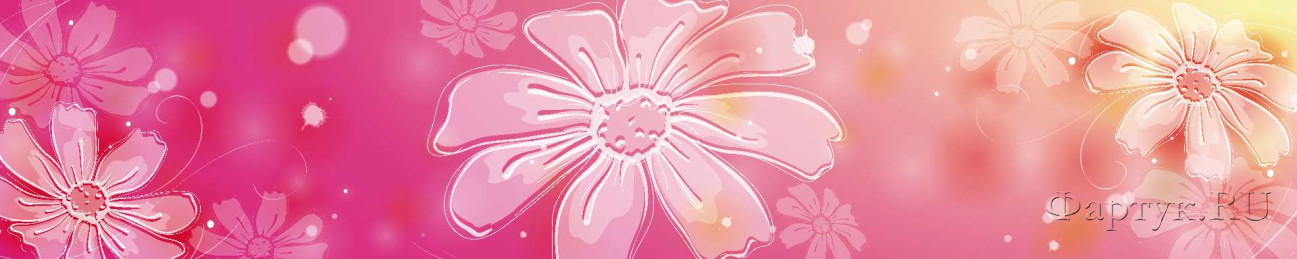 Скинали — Рисунок цветы на розовом фоне