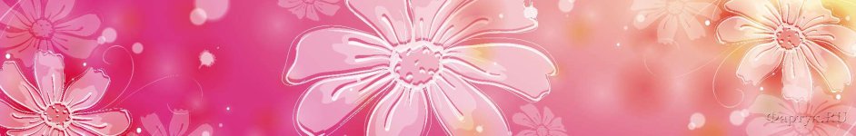 Скинали — Рисунок цветы на розовом фоне
