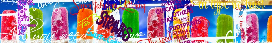 Скинали — Коллаж: фруктовый лед и надписи