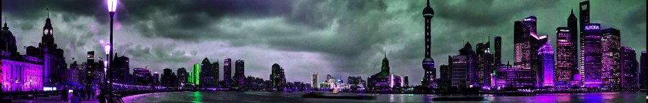Скинали — Панорама города в фиолетовых тонах
