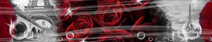Скинали — Коллаж из красных роз на фоне Парижа