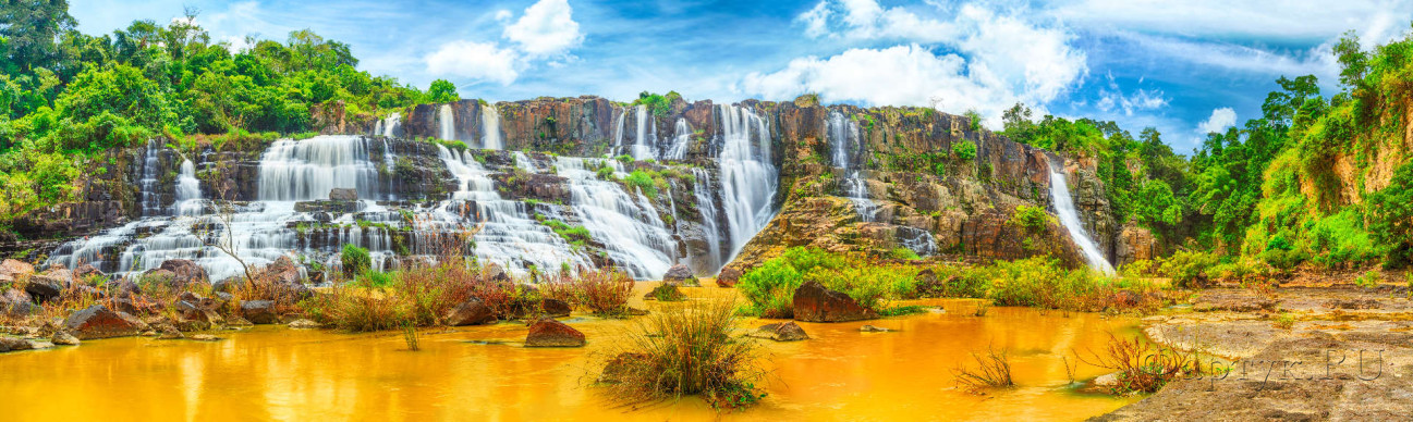 Скинали — Панорамный вид на водопад Понгур Вьетнам