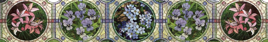 Скинали — Витраж, цветы