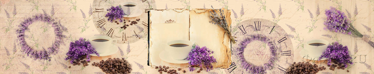 Скинали — Коллаж:кофе,зерна и лаванда