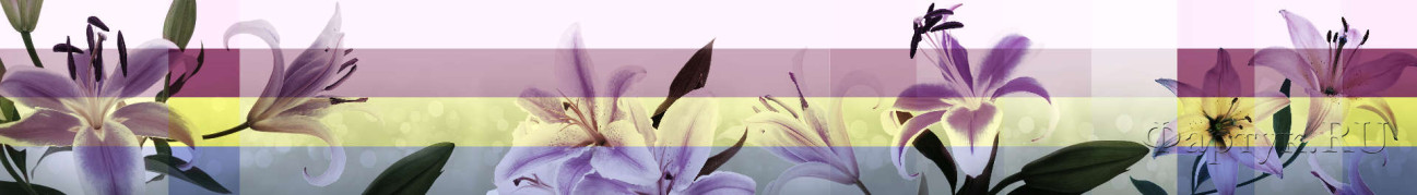 Скинали — Белые лилии на разноцветном фоне
