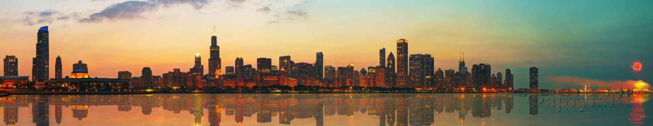 Скинали — Центр города Чикаго, штат Иллинойс на закате