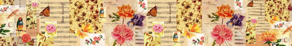 Скинали — Коллаж- Птицы,цветы и ноты