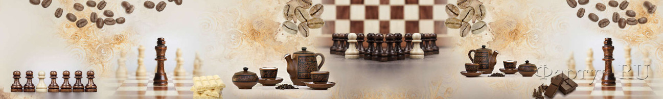 Скинали — Коллаж: кофе, сладости и шахматы