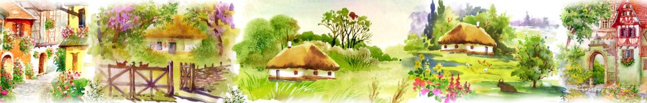 Скинали — Картина Домик в деревне