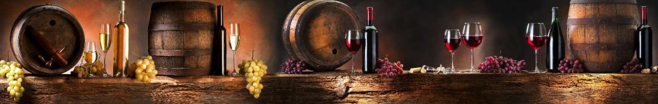 Скинали — Винные бочки, вино на деревянном столе