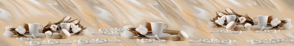 Скинали — Чай и сладости на фоне шелка 