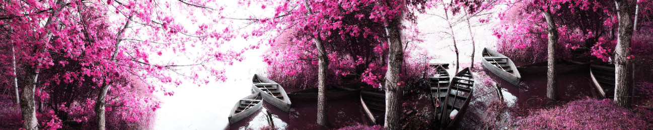 Скинали — Лес у реки в фиолетовых оттенках