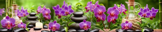 Скинали — Фиолетовые орхидеи, камни спа