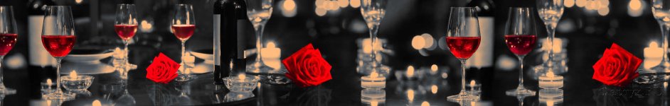 Скинали — красные розы и бокалы вина 