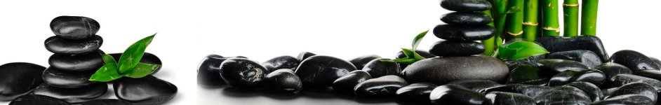 Скинали — черные камни и стебель бамбука
