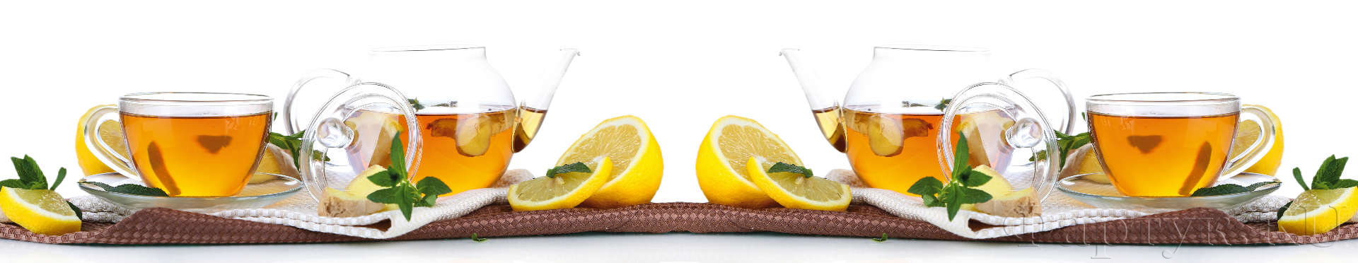 Чай с лимоном и мятой
