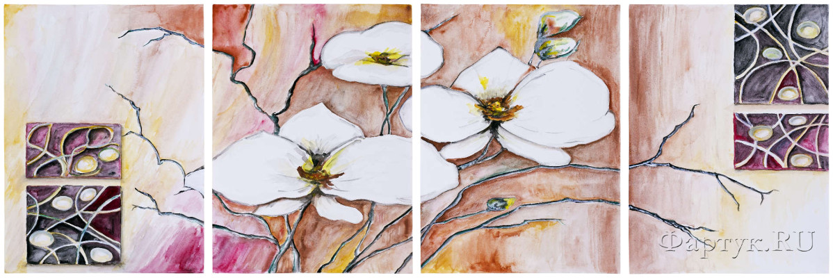 Скинали — Крупный нарисованный цветок