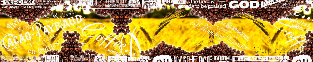 Скинали — Коллаж кофе и поле пшеницы