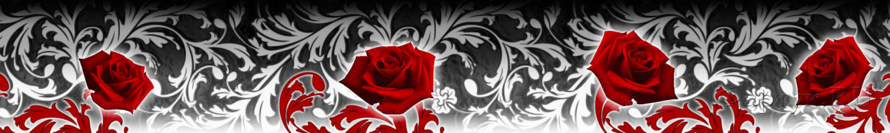 Скинали — Красные розы на фоне узоров