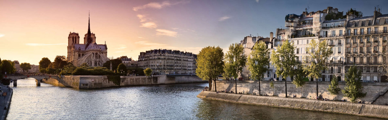 Скинали —  Собор Нотр-Дам и река Сена в Париже