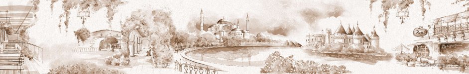 Скинали — Иллюстрация Город в коричневых тонах
