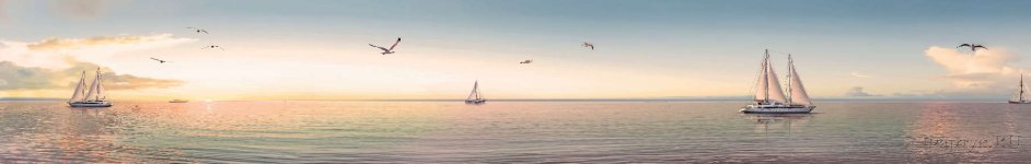 Скинали — Яхты в море на закате