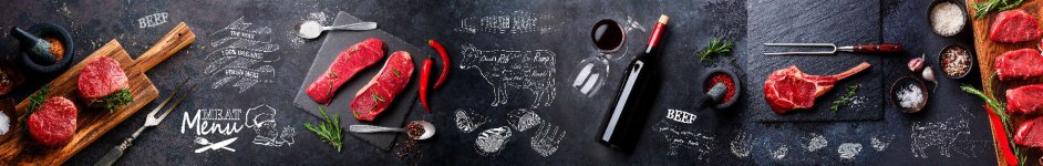 Скинали — Вино и мясо на грифельной доске