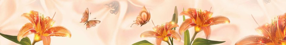 Скинали — Оранжевые Бабочки и цветы