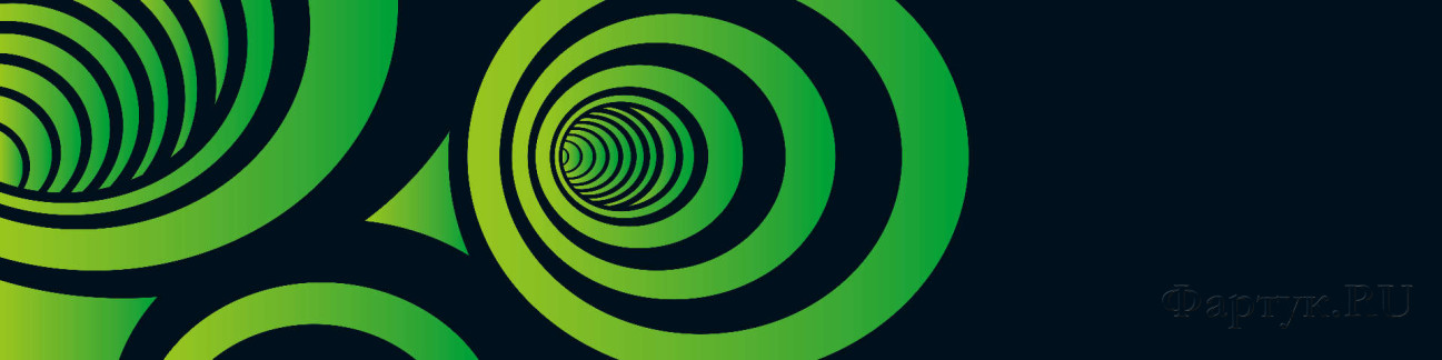 Скинали — зеленые круги на черном фоне